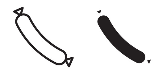 Sausage vector icon.