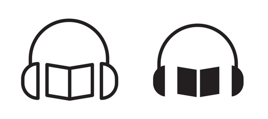 Audio book vector icon.