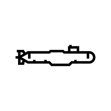 recommend clip art: submarine ship line icon vector. submarine ship sign. isolated contour symbol black illustration