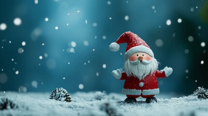 A cute Christmas card with Santa