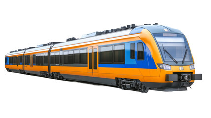 Advanced modern train in motion