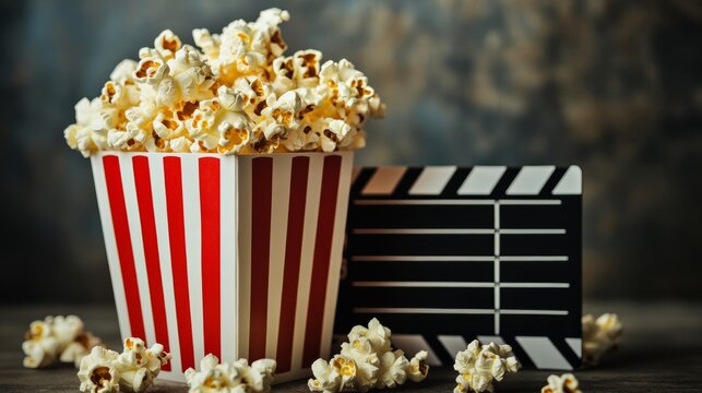 A bucket of popcorn and a flapper