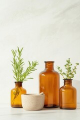 Assortment of herbal remedies and natural ingredients