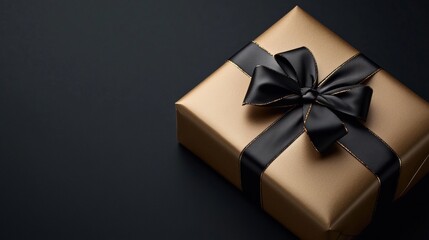An elegant Christmas present in a minimalistic style