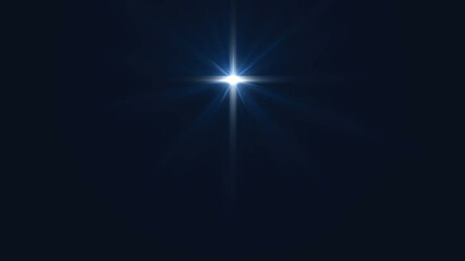 Christmas star of the Nativity of Bethlehem, the Nativity of Jesus Christ in the shape of a glowing cross in the night sky. - Powered by Adobe
