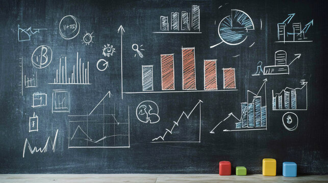 A chalkboard outline of plans for competitive business advantage.