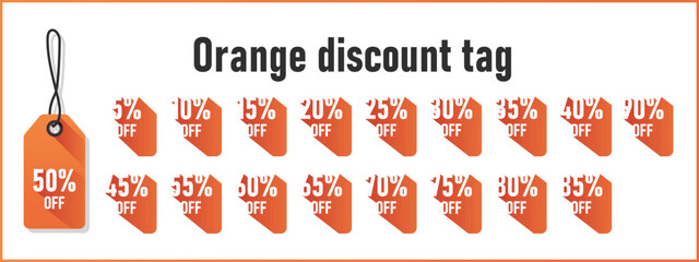 Light Pink Discount Tag Percentages Collection