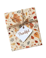  Thanksgiving gift with 'Thankful' tag