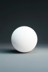 Minimalist white sphere on dark background