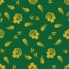 Cute hand drawn floral seamless pattern background