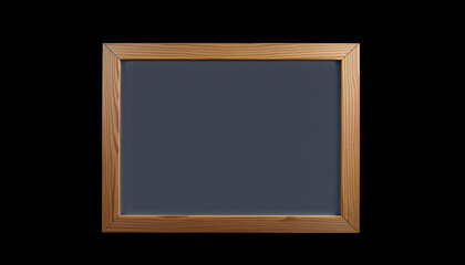 Art Mockup Wooden Frame Portrait Dark Background isolated with white highlights, png