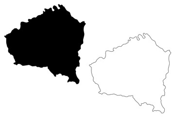 Kunduz Province (Islamic Republic of Afghanistan, Provinces of Afghanistan) map vector illustration, scribble sketch Qunduz map