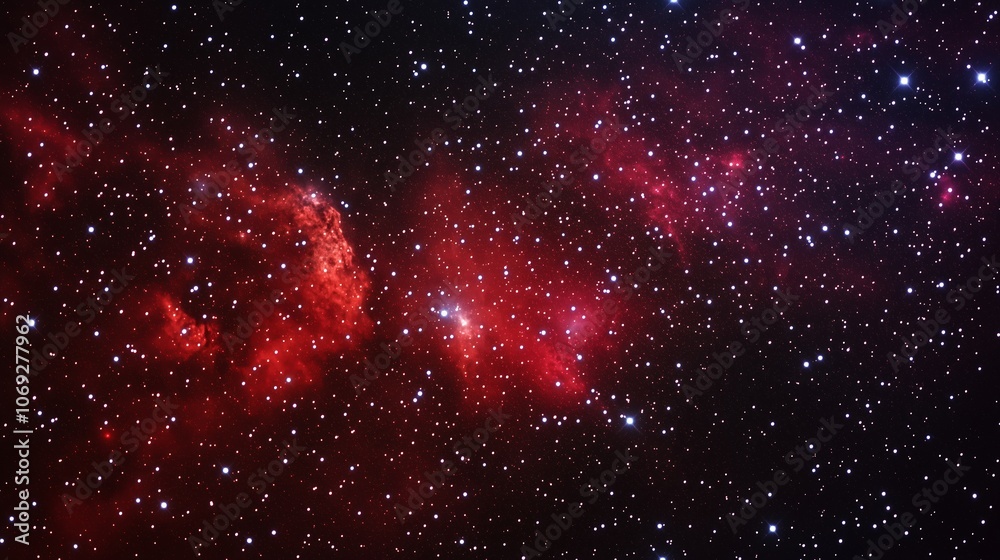 Sticker a breathtaking view of vibrant cosmic clouds and countless stars in a deep space background captured