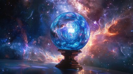 A blue crystal ball 