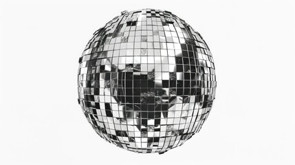 A silver disco ball 