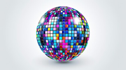 A vibrant disco ball 