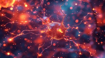 A modern graphic of brain cells, focusing on the complexity of neural networks