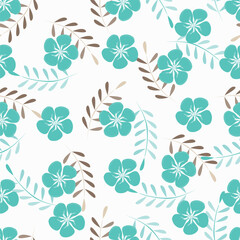 Fototapeta premium flower pattern floral seamless nature illustration vector