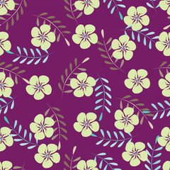 seamless pattern of flowering spring branches
