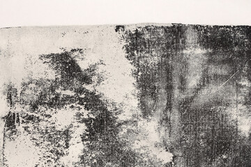 Black and beige art Abstract grunge ink painting texture grain dot blot Monotype dirty stain on...
