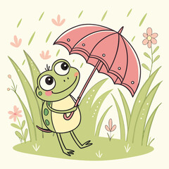frog and umbrella