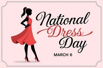 National Dress Day celebration elements fashion icons on March 6

