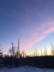 sunset in the mountains