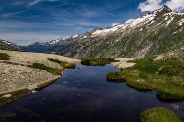Alpine views in Switzerland, beautiful landscape.
