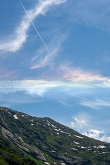 Kolorowe zjonizowane niebo nad górami © Adam Sadlak