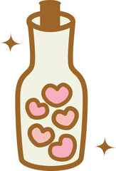 Love potion bottle