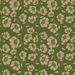 Amazing seamless floral pattern with bright colorful small flowers.