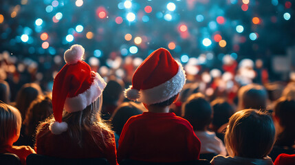 A Christmas charity concert organized to raise funds for children in need, attended by the local community.