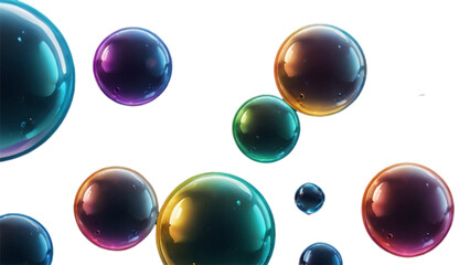 Fototapeta premium glass spheres on a black background