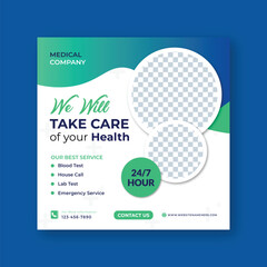 Medical healthcare social media or instagram post