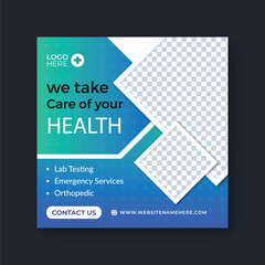 Medical healthcare social media or instagram post