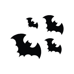 Bat vector icon logo template design. Bat Icon Vector Art, Icons, and Graphics for web design. Bat Symbol Silhouette.
