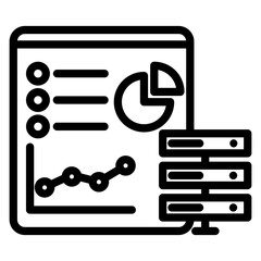 Data Science vector icon style