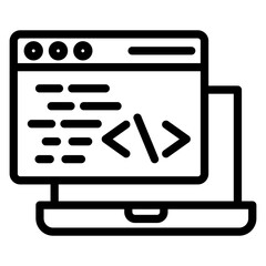 Code Editor vector icon style