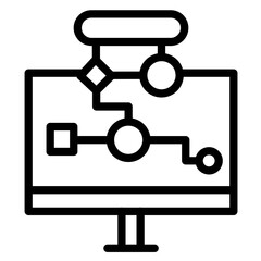 Algorithm vector icon style