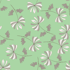 seamless pattern of flowering spring branches