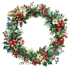 Fototapeta premium PNG Christmas wreath christmas christmas wreath illustration.