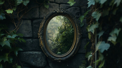 Obraz premium mirror in the garden