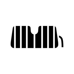 sunshade accessory glyph icon vector. sunshade accessory sign. isolated symbol illustration