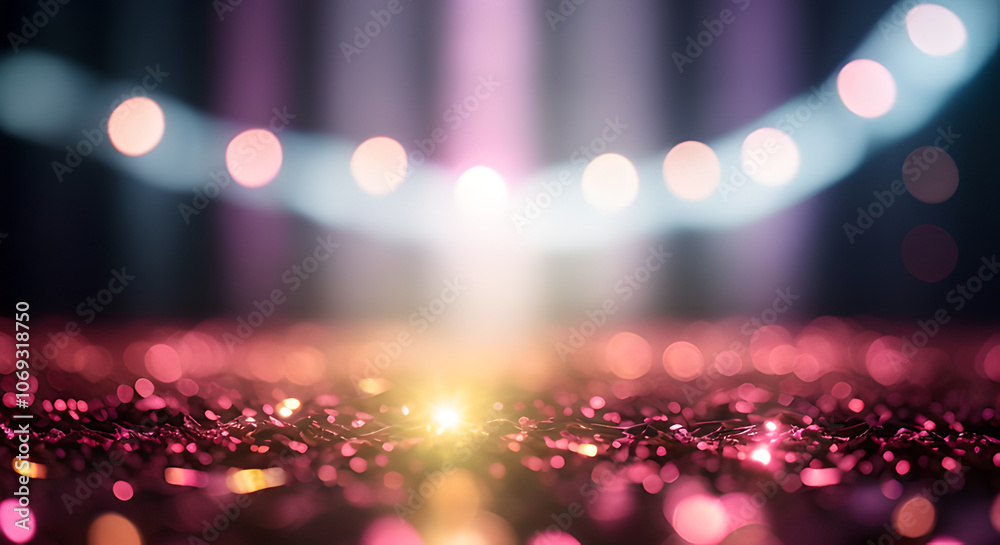 Aufkleber blurry image of a colorful background with a bright yellow spot