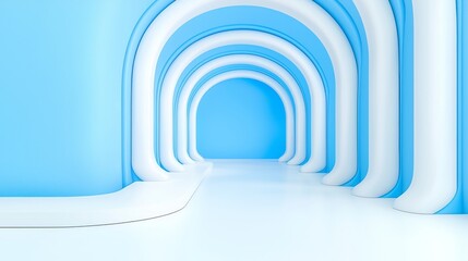 Obraz premium Rendering of a futuristic bionic architectural pattern in a dynamic 3D environment