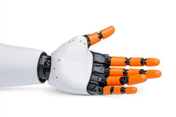 The hand of a robot on a transparent background - Stock image