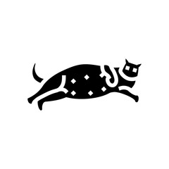 pregnant cat breeding glyph icon vector. pregnant cat breeding sign. isolated symbol illustration