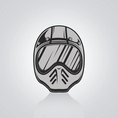 Bike helmet, bike helmet icons, unique icons, helmet, mountain bike helmet with silver background, Vector illustration