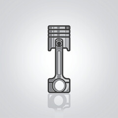 Piston, Piston icons, unique icons, Piston, bike Piston with silver background, Vector illustration