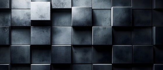 Minimalist Black Tile Pattern with Subtle Texture